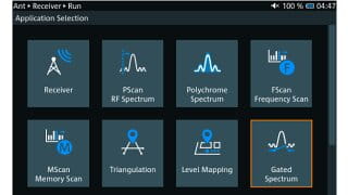 门限频谱功能可以通过应用菜单激活