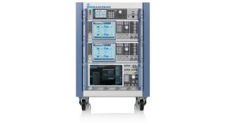 包含两个 R&S®SMW200A、一个 R&S®SMA100B 和一个 R&S®ZNB 的四通道雷达测试系统