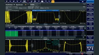 使用 R&S®FSW-K6 脉冲测量应用的 R&S®FSW-K6S 选件对脉冲 LFM 波形进行时间旁瓣分析。