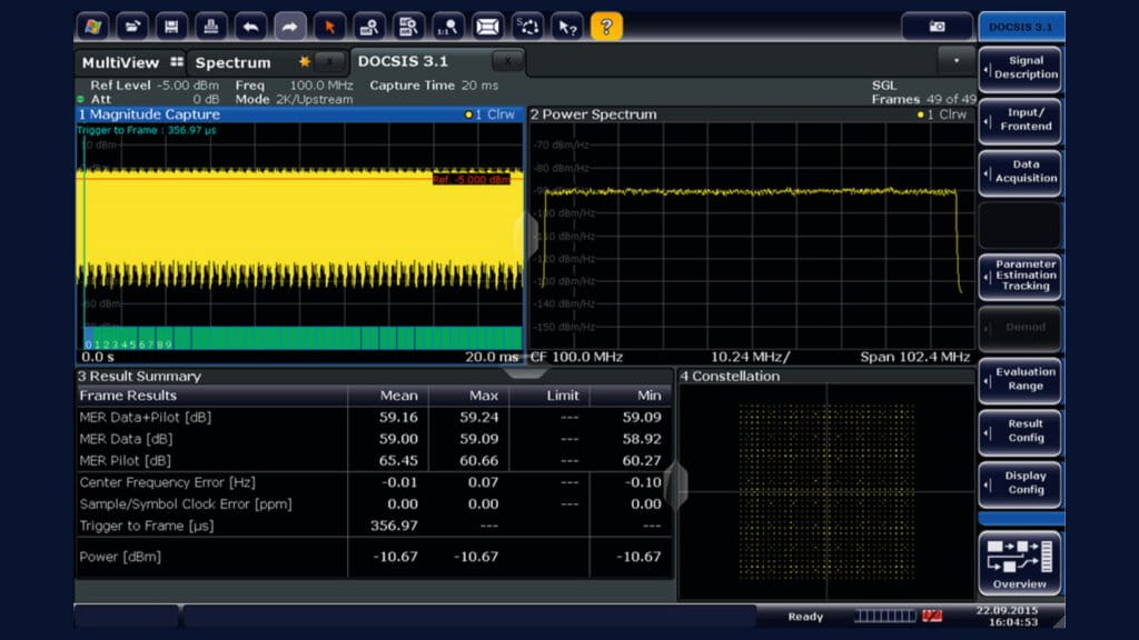 FSW-K193：DOCSIS 3.1 上行调制分析