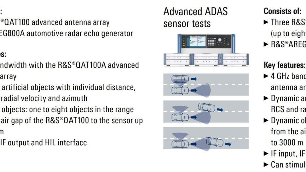 ADAS 传感器测试 ADAS 传感器测试