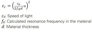 确定相对介电常数 (εr)