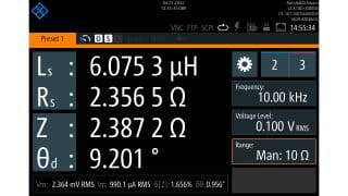 漏感测量，10 kHz、100 mV (RMS)