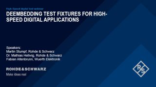 Deembedding test fixtures for high-speed digital applications