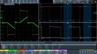 图 2：全桥转换器的开关模式波形测量值