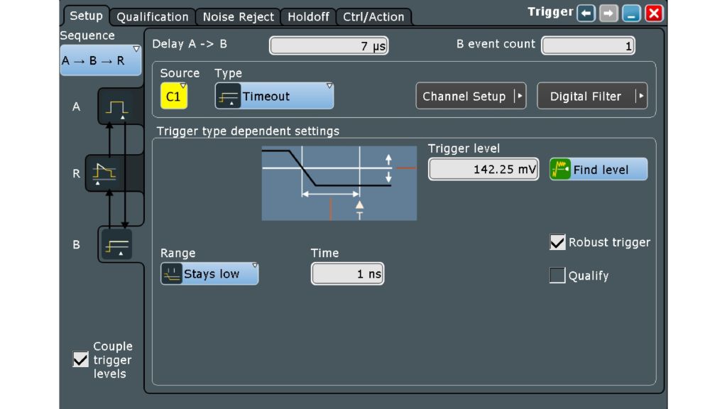 脉冲结束的 B 触发装置