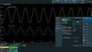 R&S®RTO2000 示波器的 R&S®RT-ZPR20 电源完整性探头自动进行检测。