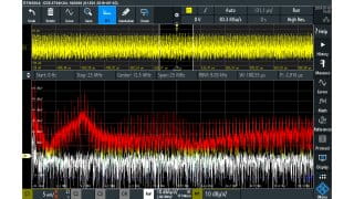 未使用输入滤波器时的 emi 频谱