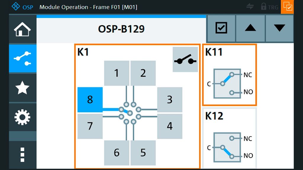 The R&S®OSP instruments can be controlled and configured via Ethernet using the web GUI or SCPI commands