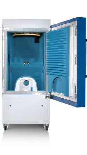 R&S®ATS1800C 符合 3GPP 规范的紧凑型 OTA 暗箱可用于测试 5G NR 毫米波信号