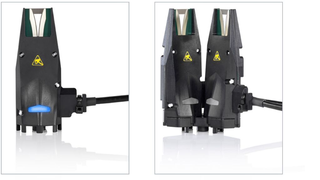 R&S®NRPM-A90（左）和 R&S®NRPM-A90D（右）天线模块用于单极化和双极化测量