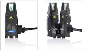 r&s®nrpm-a90（左）和 r&s®nrpm-a90d（右）天线模块用于单极化和双极化测量