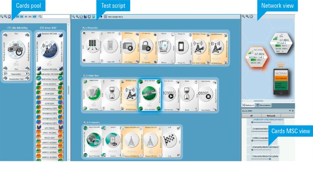 切换测试(从 LTE 切换到 WCDMA)的测试脚本示例 切换测试(从 LTE 切换到 WCDMA)的测试脚本示例