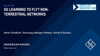 5G learning to fly? Non-terrestrial networks