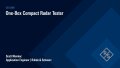 The RadEsT compact radar tester