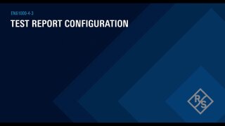 Test Report Configuration