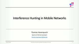 Interference hunting in mobile networks