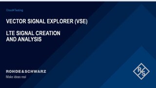 Cloud4Testing - Vector signal explorer LTE