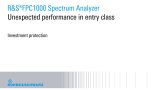 R&S®FPC1000 spectrum analyzer protects your investment