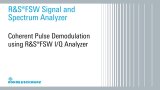 Coherent pulse demodulation using the R&S®FSW I/Q analyzer
