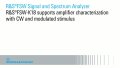 R&S®FSW-K18 支持通过连续波及调制激励信号进行放大器特性测量