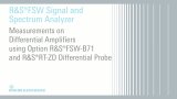 Measurements on differential amplifiers using option R&S®FSW-B71