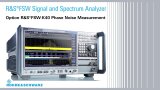 Phase noise measurement with the R&S®FSW signal and spectrum analyzer from Rohde & Schwarz