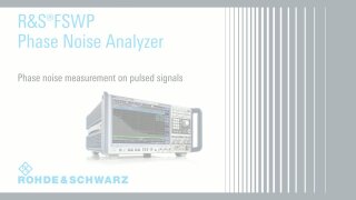 Phase noise measurement on pulsed signals using the R&S®FSWP phase noise analyzer