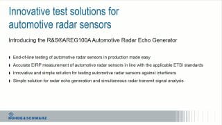 Simple solution for radar echo generation and simultaneous radar transmit signal analysis