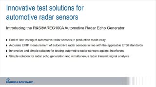 Accurate EIRP measurement of automotive radar sensors in line with RED
