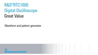 r&s®rtc1000 - waveform and pattern generator