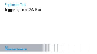 triggering on a can bus