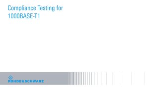 1000base-t1 compliance testing