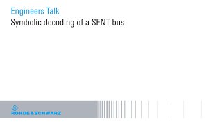 Symbolic decoding of a SENT bus