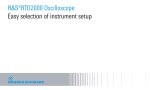 easy selection of instrument setup
