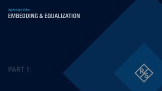 Embedding & Equalization with the R&S RTP Oscilloscope (Part 1) 